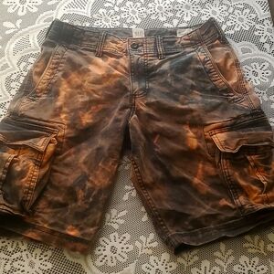 GAP, "Moonless Night" Tie Dye Men's Cargo Shorts, Size 28